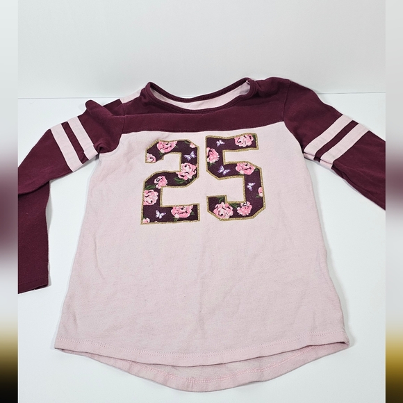 Garanimals Other - Garanimals Pink and‎ Maroon Floral Number Long Sleeve Tee